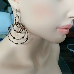 Beaded & light weight earrings 4”long